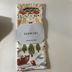 Geometry Mama Bear Kitchen Tea Towel 18 x 30" NIP Fall Theme